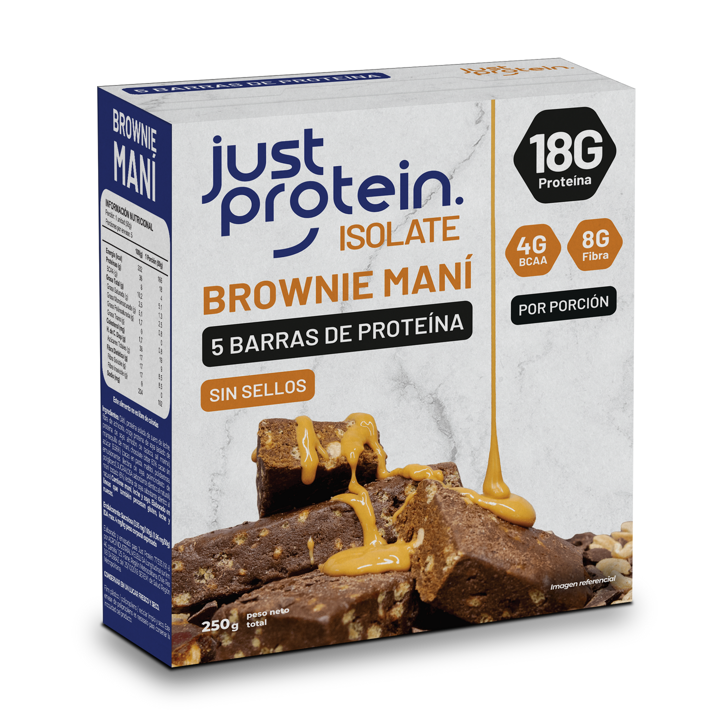 Barra de proteína Brownie Maní 50g (5 UN)